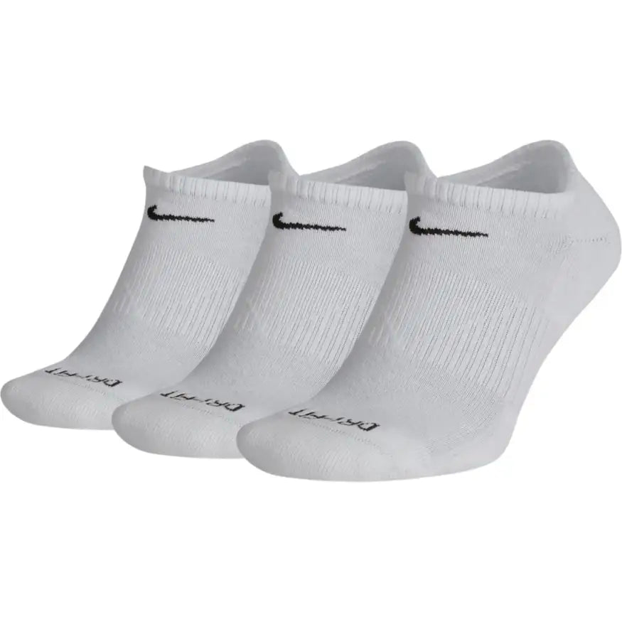 Nike SB Dri-Fit Everyday Plus Cushioned No-Show Socks (3 Pack) White ...