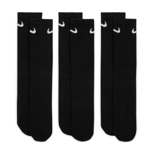 Nike Everday Lightweight Crew Socks (3 Pack) - Black