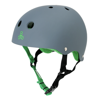 Triple 8 Skate Helmet Matte Carbon/Green