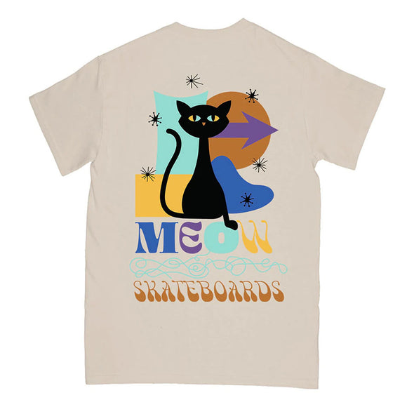 Meow Skateboards Yarnball Tee Shirt - Natural
