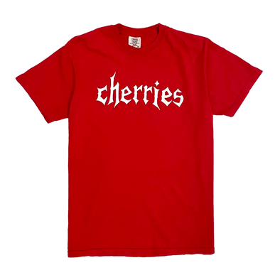 Cherries Wheels Carlos Font Tee Shirt - Red