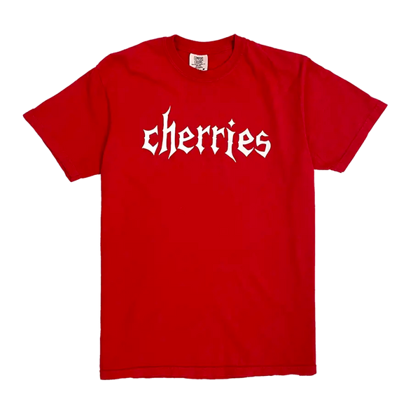 Cherries Wheels Carlos Font Tee Shirt - Red