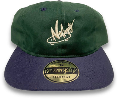 No-Comply Transport Snapback Hat - Forest Green/Navy