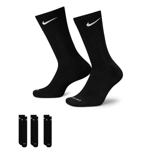 Nike Everyday Plus Cushioned Crew Socks (3 Pack) - Black