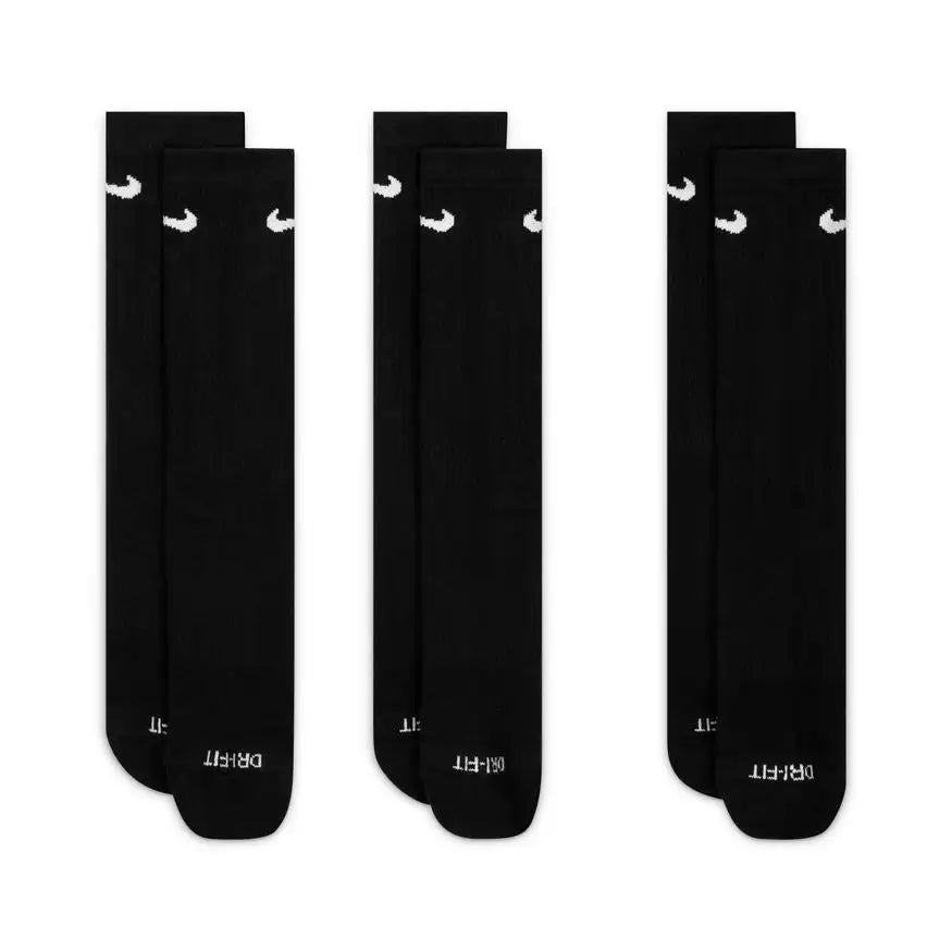 Nike Everyday Plus Cushioned Crew Socks 3 Pack Black No