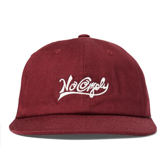 No-Comply Marquis Strap Back Hat - Burgundy