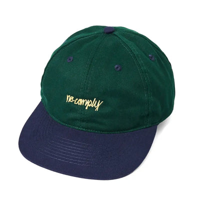 No-Comply Cut-Off Script Snap Back Hat - Forest Green