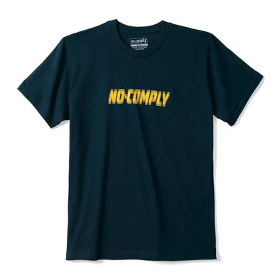 No-Comply Wavy Logo Tee Shirt - Navy