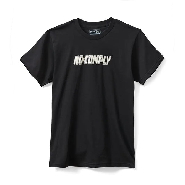 No-Comply Wavy Logo Tee Shirt - Black
