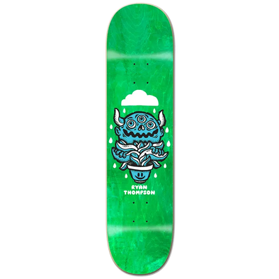 Random veneer color Roger Skate Co. skateboard deck with Water Spirit Michael Seiben illustrated in the middle, Ryan Thompson pro model. Available at No-Comply Skate Shop in Austin, TX