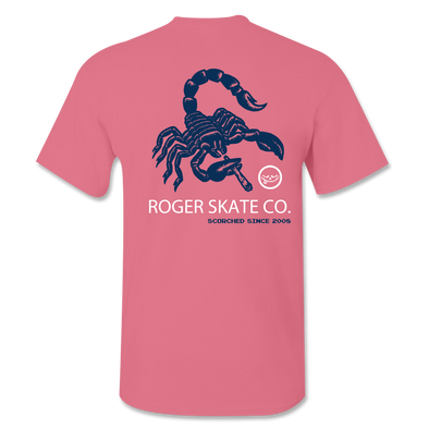 Roger Skate Co. Scorched Tee Shirt - Coral