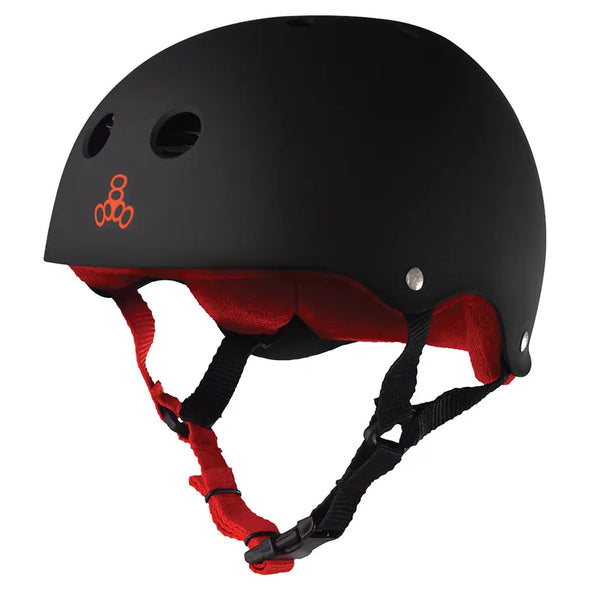 Triple 8 Skate Helmet - Matte Black/Red