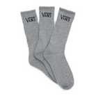 Vans Crew Socks Grey (3 Pack) available at No-Comply Skate Shop in Austin, TX